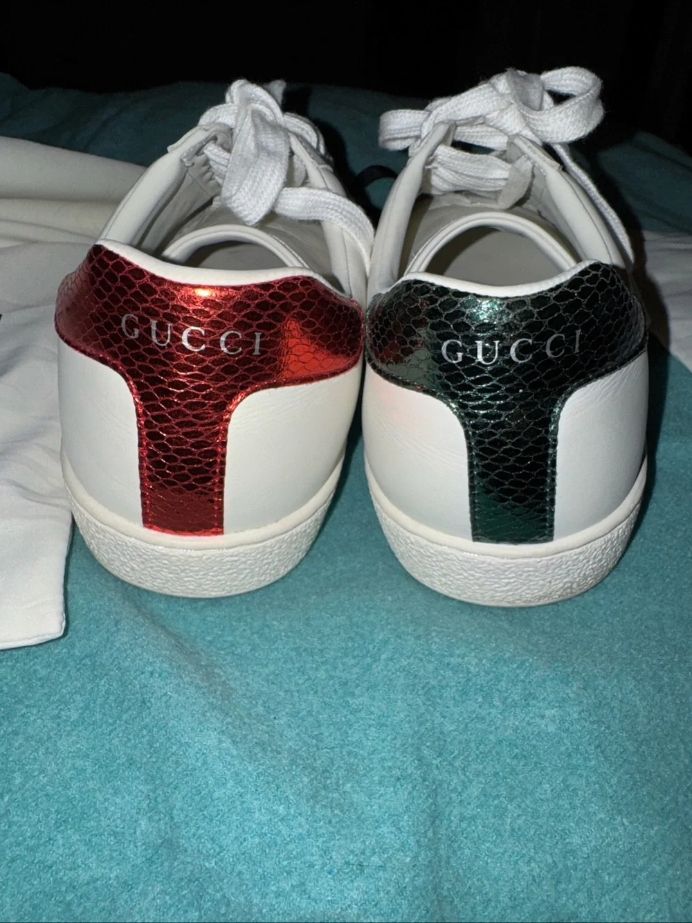 Gucci white leather